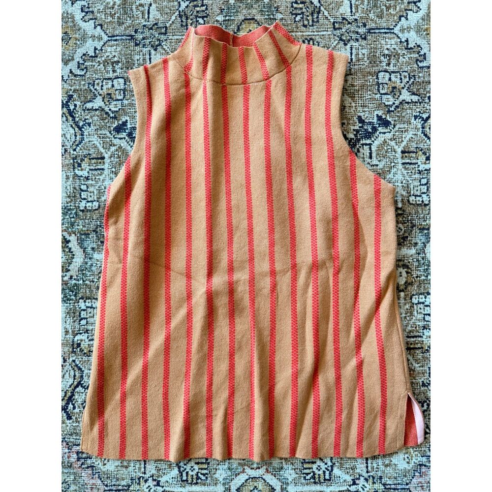 Anthropologie Rochester Mock Neck Sleeveless Knit Top